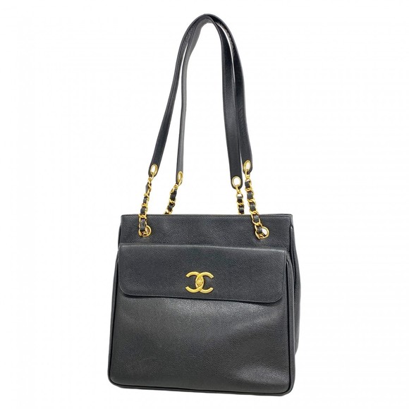 Chanel shoulder bag chain caviar skin black - Picture 1 of 6